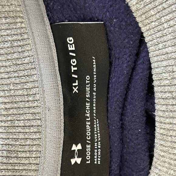 Under Armour Blue/Gray Border Roger Williams Long Sleeve Heavy Cotton Shirt XL - Picture 11 of 13